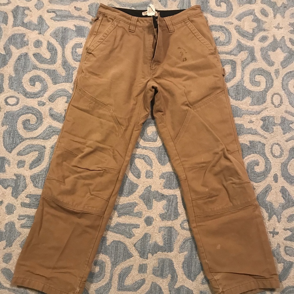 LL Bean - Katahdin Iron Works Duck Canvas Insulated Pants W32xL32